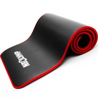 NEOLYMP Fitnessmat - Sportmat Voor Professionele Sporten - 183cm x 61cm x 0.8cm - Zwart / Rood