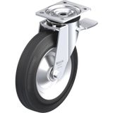 Blickle L-V 252R-3-ST Zwenkwiel met rem Wieldiameter: 250 mm Draagvermogen (max.): 295 kg 1 stuk(s)