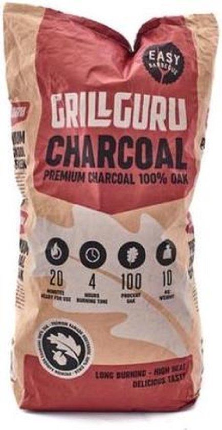 Grill Guru Kamado Charcoal Oak 10kg - Europese Eik Houtskool - Premium Kwaliteit voor Jouw BBQ