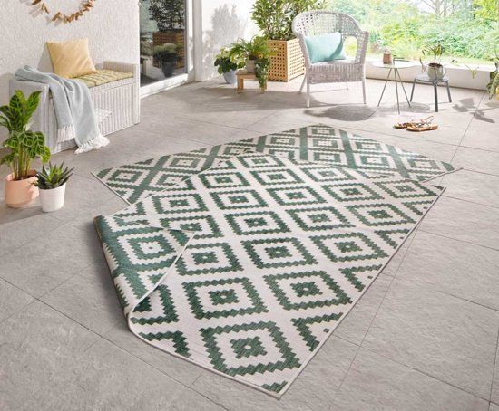 Bougari Modern vloerkleed Malta 103131 120x170 cm Groen & Crème