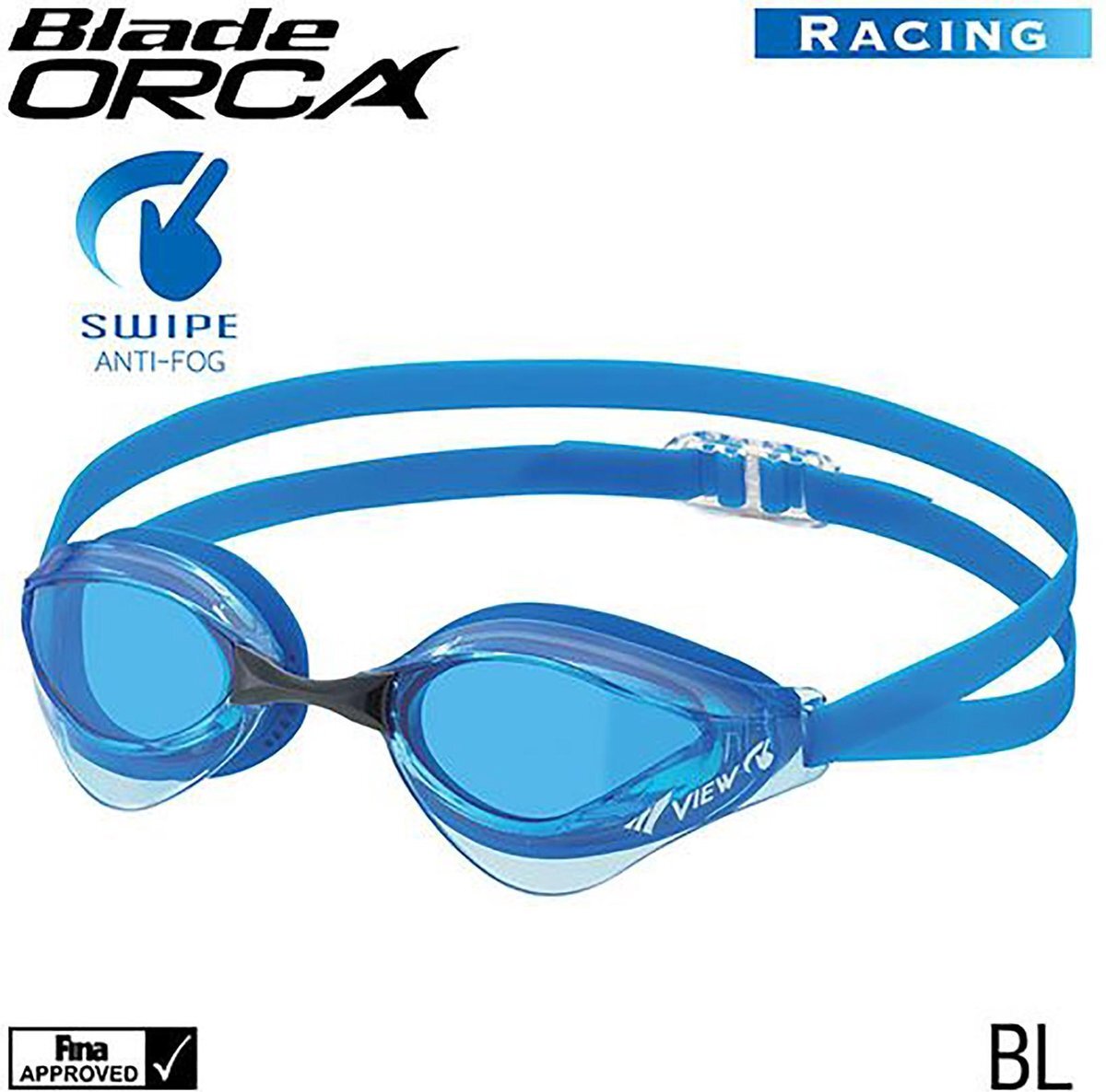 View Blade Orca Racing zwembril met SWIPE technologie V230ASAC-BL