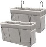 Merkloos Hanging Organizer voor Bed en Deur met 3 Compartimenten - Grijs