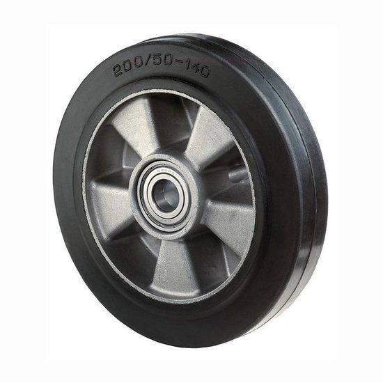 BS Rollen Reserve-wiel | wiel-d. 250 mm draagvermogen 550 kg | rubber | as-d. 20 mm naaflengte 60 mm | 1 stuk - B80.251 B80.251
