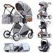StarTech 3-in-1 kinderwagen - S800 combiwagen - Opvouwbaar - Compatibel met autostoeltjes - Geschikt voor 0-3 jaar - Draagvermogen meer dan 20 kg - Lichtgrijs