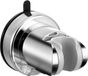 Support de pommeau de douche sans marque - Grande ventouse - Sans perçage - Réglable – Support de douchette à main - Universel - Support de douche - Pour remplacement de pommeau de douche de salle de bain - 7×8cm - argent