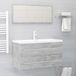 Prolenta Maison Exclusive - Ensemble de meubles de salle de bain 2 pièces, gris béton, matériau dérivé du bois