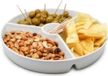 Nerthus FIH 333 porseleinen snackdienblad, wit, rond, 18.5 cm