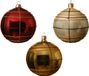 Decoris Kaemingk Kerstbal glas d10 cm deco ruit a3 Decoris