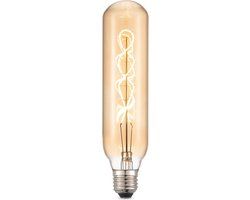 Home Sweet Home Edison Vintage E27 LED filament lichtbron Tube - Amber - Spiraal - Retro LED lamp - 6/6/22.5cm - Dimbaar - 4W 280lm 2700K