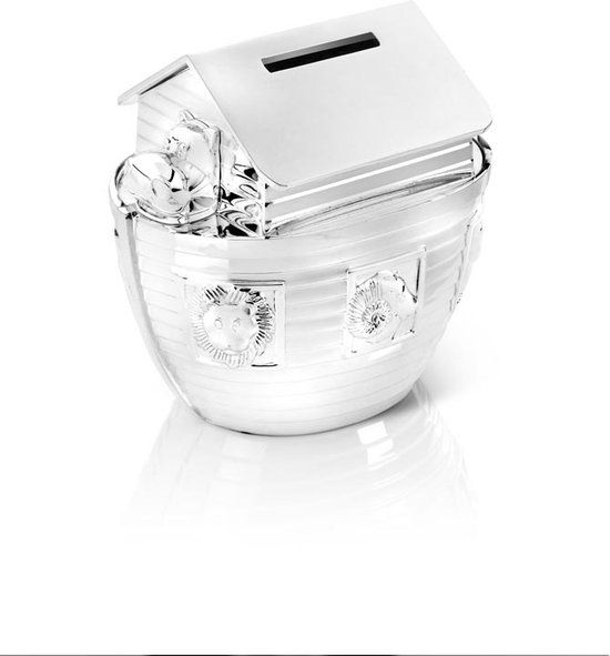 Zilverstad - Spaarpot Noah's Ark verzilverd - Zilver