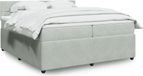 Maison Exclusive - Boxspringbed met matras, lichtgrijs, 200x200 cm, fluweel