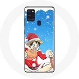 Maniacase Hoesje voor Samsung Galaxy A21s Anime One Piece Luffy Eerste Kerstdag 2023