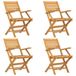 vidaXL Tuinstoel Terras Teak 4 Stuks