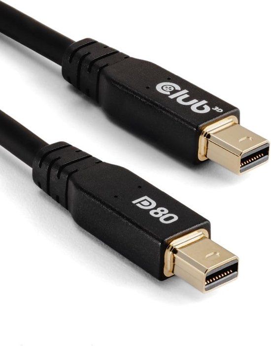 Club3D Mini DisplayPort to Mini DisplayPort DP80 Bidirectional VESA Certified Cable 1m