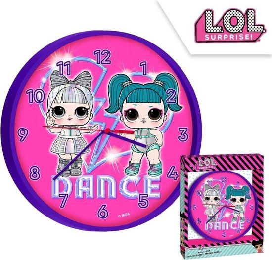 L.O.L. Surprise! Wandklok - 25 cm - Multi Colour - Kunststof