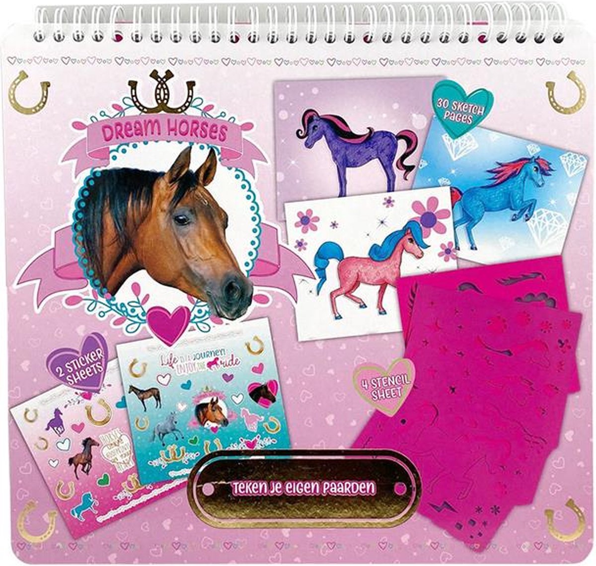 Dream Horse Dreamhorse kleur en stencilboek