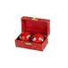 lachineuse - Qi Gong Yin Yang ballenset - Chinese anti-stress ballen van email ø 40 mm - Gezondheidsballen - Zen ontspanning geschenkdoos - Aziatisch object Japan China Feng Shui - Kleur: rood