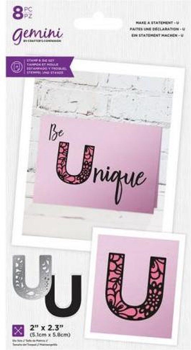 Gemini Make A Statement Snijmal&stempel set - U - 0709650919785