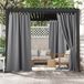 Rideaux d'extérieur imperméables - Rideaux occultants - Rideaux occultants - Supports adhésifs - 132L x 213H cm (2 panneaux) - Convient pour balcon/jardin/pergola - Rideaux de terrasse