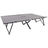 VidaXL Lounge tuinstoel met gecapitonneerde zitting, stof/weefsel, polyester, grijs