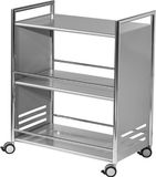 Kerkmann Serveerwagen Trolley metaal met wielen aluzilver 70 cm