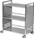 Kerkmann Serveerwagen Trolley metaal met wielen aluzilver 70 cm