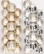 Decoris Kaemingk B.V. Kleine kerstballen - 32x st - champagne en zilver - D4 cm - kunststof - kerstversiering