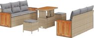vidaXL Banc de jardin beige et gris clair