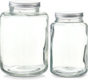 Zeller 2x Glazen voorraadpotten/koekjespotten 4900 ml en 7000 ml