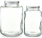 Zeller 2x Glazen voorraadpotten/koekjespotten 4900 ml en 7000 ml