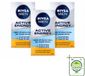 NIVEA MEN 3 x Active Energy Wake-up Gel pour le visage avec caféine - 50 ml