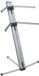 Classic Cantabile KS-100 dubbele Keyboardstandaard, zilver