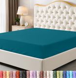 Utopia Bedding Queen Hoeslaken - Onderlaken - Diepe zak - Zachte Microfiber -Krimp- en vervagingsbestendig, Gemakkelijk te onderhouden - Alleen 1 hoeslaken (denimblauw)