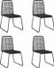 vidaXL Tuinstoelen 4 stuks poly rattan zwart