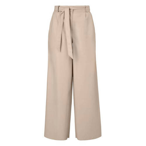 comma comma imitatieleren pantalon beige