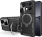 Merkloos Allecto Plus - Schokbestendig ultradun hoesje voor Oppo Reno13 5G, militair anti-valhoesje met ringmagnetische metalen standaard en camerabescherming. Zwart