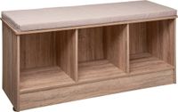 Konges Sløjd Houten bank - Beige - 3 Opbergruimtes - L105 cm