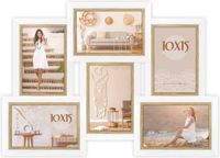 Zep Italia ZEP - Houten Multi Fotolijst wit/bruin Ayas 6Q voor 4 foto's 10x15 (afmeting 45,5x32 cm) - CV662