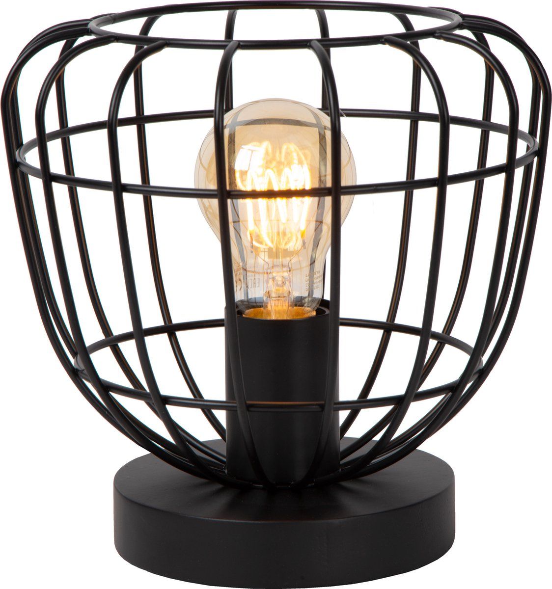 Lucide FILOX Tafellamp - Ø 20 cm - Zwart
