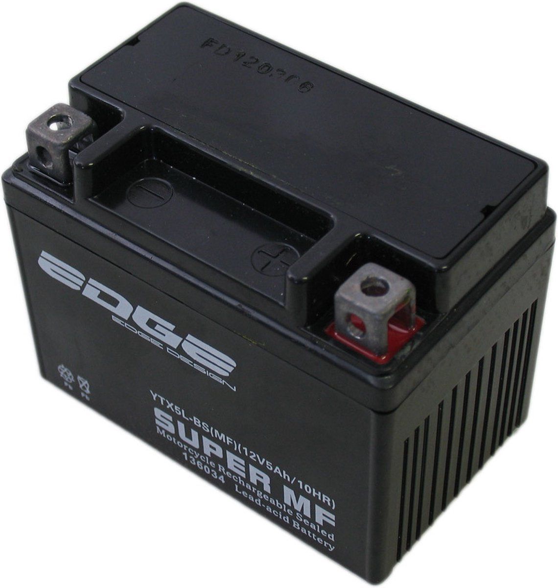 EDGE Accu - SLA 12V 5Ah - gel vulling - voor motor/scooter - 8718404008479