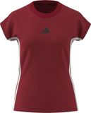 adidas Mujer ESSENTIALS 3-STRIPES SINGLE JERSEY TEE, better scarlet/white, XXS