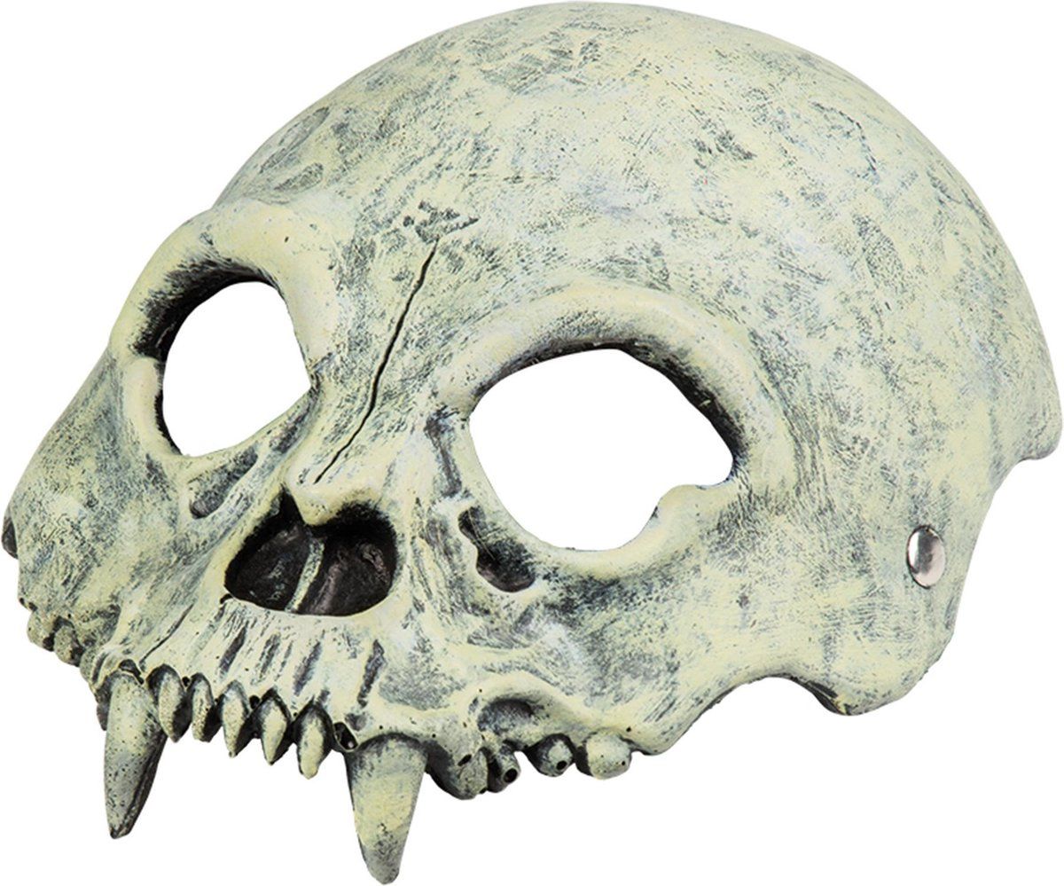 Boland - Duffmasker - Skelet - Halloween - Carnaval - Volwassenen - Wit/Grijs
