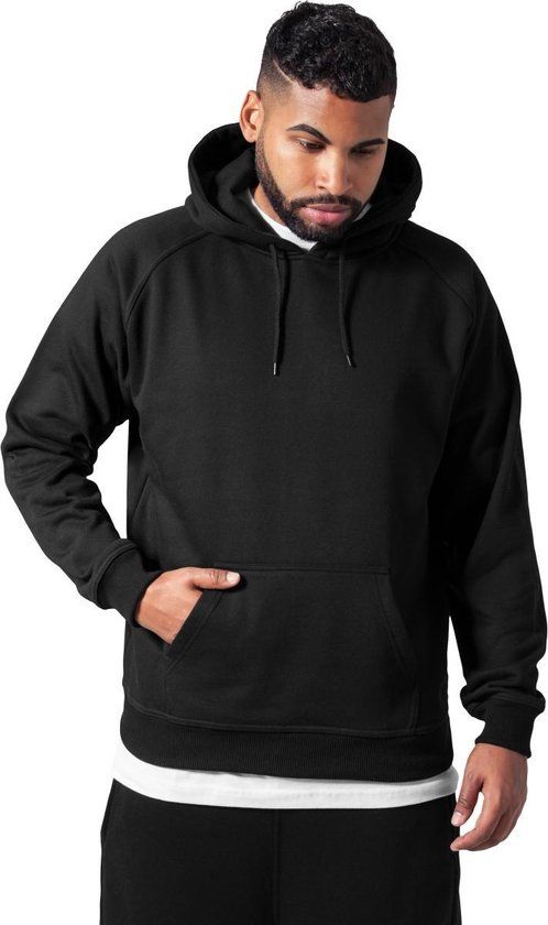 Urban Classics Blank Hoodie - Zwart - XS - Heren
