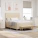 Maison Exclusive - Lit boxspring avec tête de lit, couleur crème, 190 x 140 cm, tissu