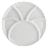 la Porcellana Convivio Fondue/Party Plate cm 26 Gb, Porselein Wit, 26 x 26 x 2.5 cm