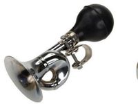 BZMD UG Klaxon de vélo - Klaxon de vélo bruyant pour adultes - Klaxon de clown classique en métal rétro - Convient pour les voiturettes de golf et les vélos - 19 cm - argent