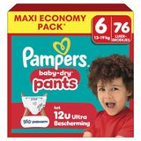 Pampers Baby-Dry Pants Maat 6, 76 Luierbroekjes, 13-19kg | 360° Bescherming Tegen Lekken, Dag En Nacht