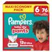 Pampers Baby-Dry Pants Maat 6, 76 Luierbroekjes, 13-19kg | 360° Bescherming Tegen Lekken, Dag En Nacht