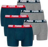Puma Boxershorts Set van 6 Blauw/Grijs