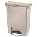 Rubbermaid Commercial Products 1883456, 1883456 30 Liter Voorkant Step-On Hars Afvalmand - Beige
